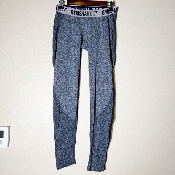Gymshark Pants - gymshark | flecked blue seamless women’s athletic leggings sz L